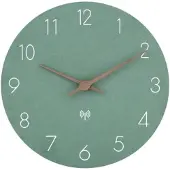 PromoHome Functionele wandklok - Stil en goed leesbaar, 30 cm, groen