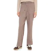Cecil wijde broek van breiwerk, kleur: chocolademousse melange, maat: XS