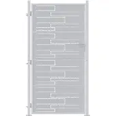 vidaXL Tuinpoort 85 x 196 cm Roestvrij staal zilver Vergrendelbaar