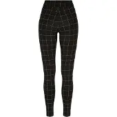 Urban Classics Dames/Dames Geruite Legging Hoog Rijp (Zwart/Wit)