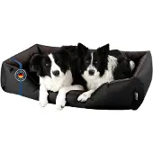 OEM Hondenbed LUPI XXL, vierkant, wasbaar, zwart/bruin