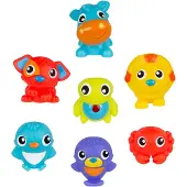 Playgro Badspeelgoed - Floating Fun Friends- badgeschenkset - Schimmelvrij - Badspeelgoed - waterspeelgoed baby - Waterspeelgoed Peuters - Baby Speelgoed - Waterspeelgoed - BPA vrij