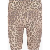 Osaga dames fietsbroek met panterprint beige bruin maat S