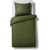 HEMA Dekbedovertrek 140x200/220cm zacht katoen mosgroen (groen)