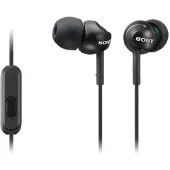 Sony MDR-EX110APB In-ear hoofdtelefoon, jackaansluiting. Inclusief: 16 Ohm, zwart