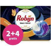 Robijn 2+4 gratis: Wascapsules 3-in1 Black Velvet 26 stuks