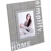 Walther design Simplify - Houten portretlijst - Fotoformaat 10x15 cm - Grjis