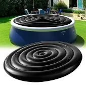 Merkloos Whirlpoolafdekking opblaasbaar - Rond - 165 cm - Zwart