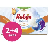 Robijn 2+4 gratis: Wascapsules 3-in-1 Stralend Wit 40 stuks