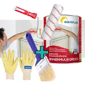 Aquaplan Binnenmuur-Droog – set – Transparante Waterdichte Muurcoating tegen Vocht – Ademend & Overschilderbaar – 5 l
