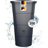 Garantia IBIZA regenton hoekig 200 L graphite grey incl. deksel en kraan