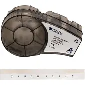 Brady M21-250-423 tape polyester | zwart op wit | 6,35mm x 6,40m