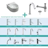 Wiesbaden Fonteinpack erato keramiek 34x27 cm chroom