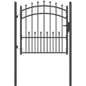 vidaXL Hekpoort met spijkers EMMEN 104 x 97 cm Poedercoated staal