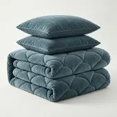 Royal Textile Lazy Dekbed Zonder Overtrek Teddy en Velvet - Groen 200 x