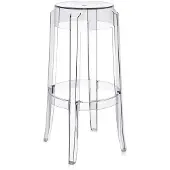 Kartell Charles Ghost Kruk - Set van 2 H 75 cm | Crystal