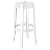 Kartell Charles Ghost Kruk - Set van 2 H 75 cm | Glossy White