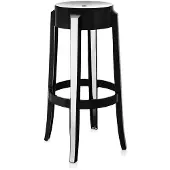 Kartell Charles Ghost Kruk - Set van 2 H 75 cm | Glossy Black
