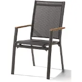 Sieger Cadiz stapelstoel aluminium/textilene