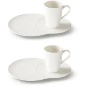 Villeroy & boch VIVO by Villeroy &amp; Boch Group Voice Basic mok en schotel - 4 stuks