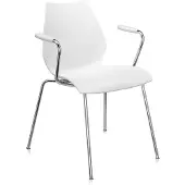 Kartell Maui Stoel - Set van 2 Armchair | Standard | Zinc White