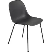 Muuto Fiber side chair stoel Black-Anthracite (kunststof)
