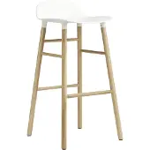 Normann Copenhagen Barstoel Form Oak 75 cm White