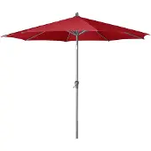 Platinum Riva parasol 300 cm rond rood met kniksysteem