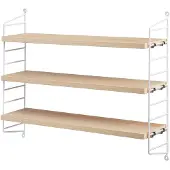 String Pocket Schap As / Wit - Rekkensysteem (modulair) Gepoedercoat Staal Ash Wood - SP5015-06-12