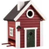 Wildlife Garden Vogelhuisje Vogel/voederhuisje - Multiholk Torpet- Nestkastje - - Rood - WG101