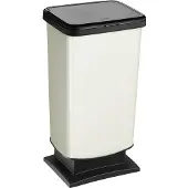Rotho Paso pedaalemmer - prullenbak 40L - BPA vrij - wit metallic