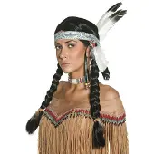 Vegaoo Indianenpruik voor vrouwen - Verkleedpruik - One size