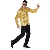 Generik Gouden disco blouse voor mannen - Verkleedkleding - XL