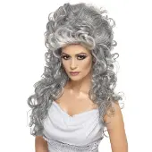 Partyking Pruik Halloween grey (grijs)
