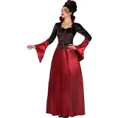 Atosa Rood en zwart Halloween kostuum van vampier voor dames - Verkleedkleding - M/L