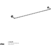Clou Slim Handdoekrek 49,2x6,4x2,5 cm RVS Geborsteld