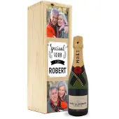 Moet Et Chandon Champagne in bedrukte kist - Moët & Chandon (375ml)