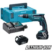 Makita Schroefmachine voor gipsplaten DFS451RFJ, 18V Li-ion, 3 Ah