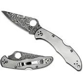 Spyderco Vouwmes Delica 4 Titanium Damascus
