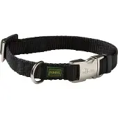 Hunter Klikhalsband Alu Nylon Soft - Zwart - Maat M/40-55 x 2 cm