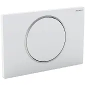 Geberit Sigma 10 bedieningsplaat kleuren:plaat/ring/knop Zwart-Chroom-Zwart