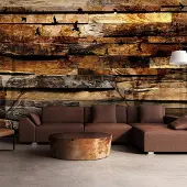 Karo-art Fotobehang - Hout en vogels