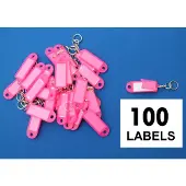 Combicraft Openklapbare sleutellabels roze - 100 stuks