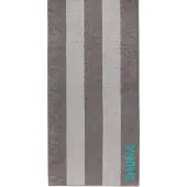 Cawö Badlaken Luxury Home Collecion Sauna Stripes Graphite/Turquoise (80 x 200 cm)