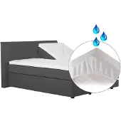 24-Bedding Molton waterdichte matrasbeschermer splittopper 200 x 220 cm