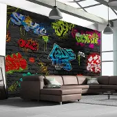 Karo-art Fotobehang - Graffiti muur