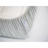 Yumeko Hoeslaken Yumeko White Grey (Jersey)-180 x 210 cm