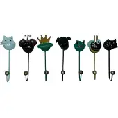 Deco Set van 7 metalen wandhaken