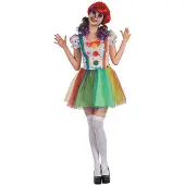Generik Veelkleurige verf clown kostuum voor vrouwen - Verkleedkleding - Maat L
