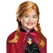 Vegaoo - Disney Frozen Anna Pruik Kinderen - Koperkleurig